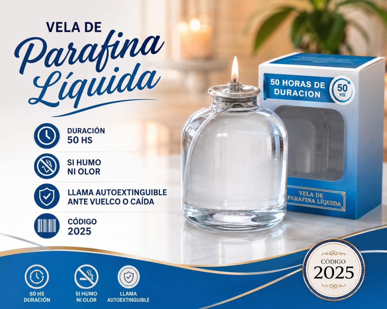 Vela de parafina liquida de 200 cc - Imagen 2